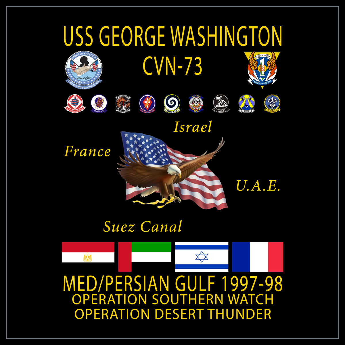 USS George Washington CVN-73 1997-98 cruise design