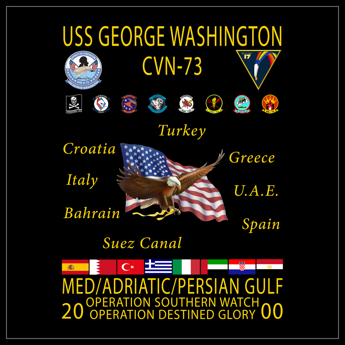 USS George Washington CVN-73 2000 cruise design