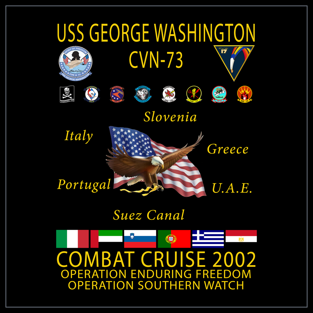 USS George Washington CVN-73 2002 cruise design