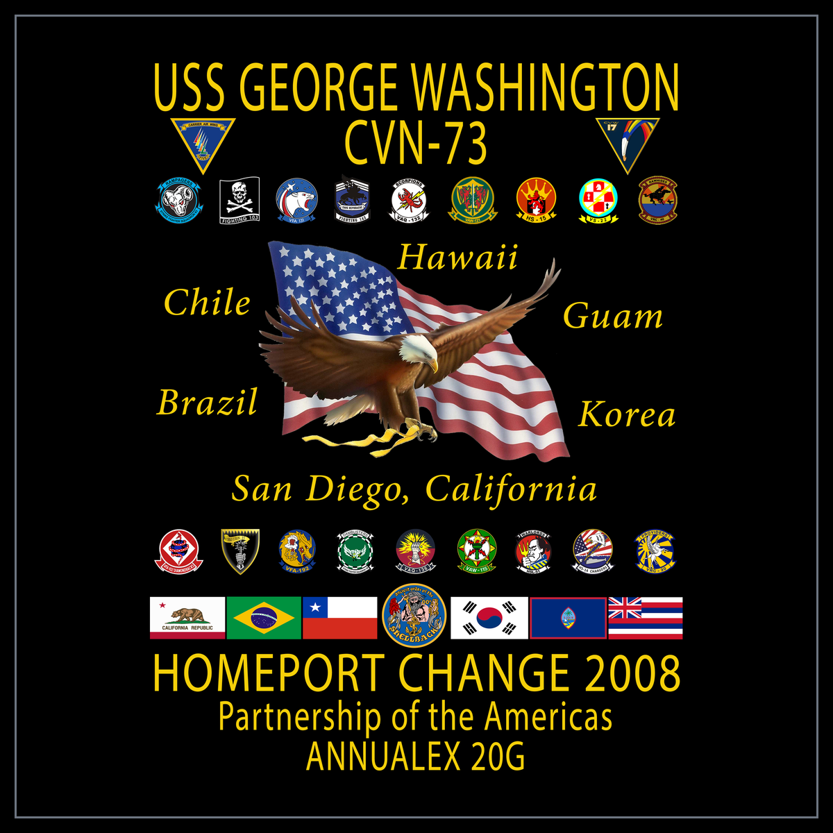 USS George Washington CVN-73 2008 cruise design