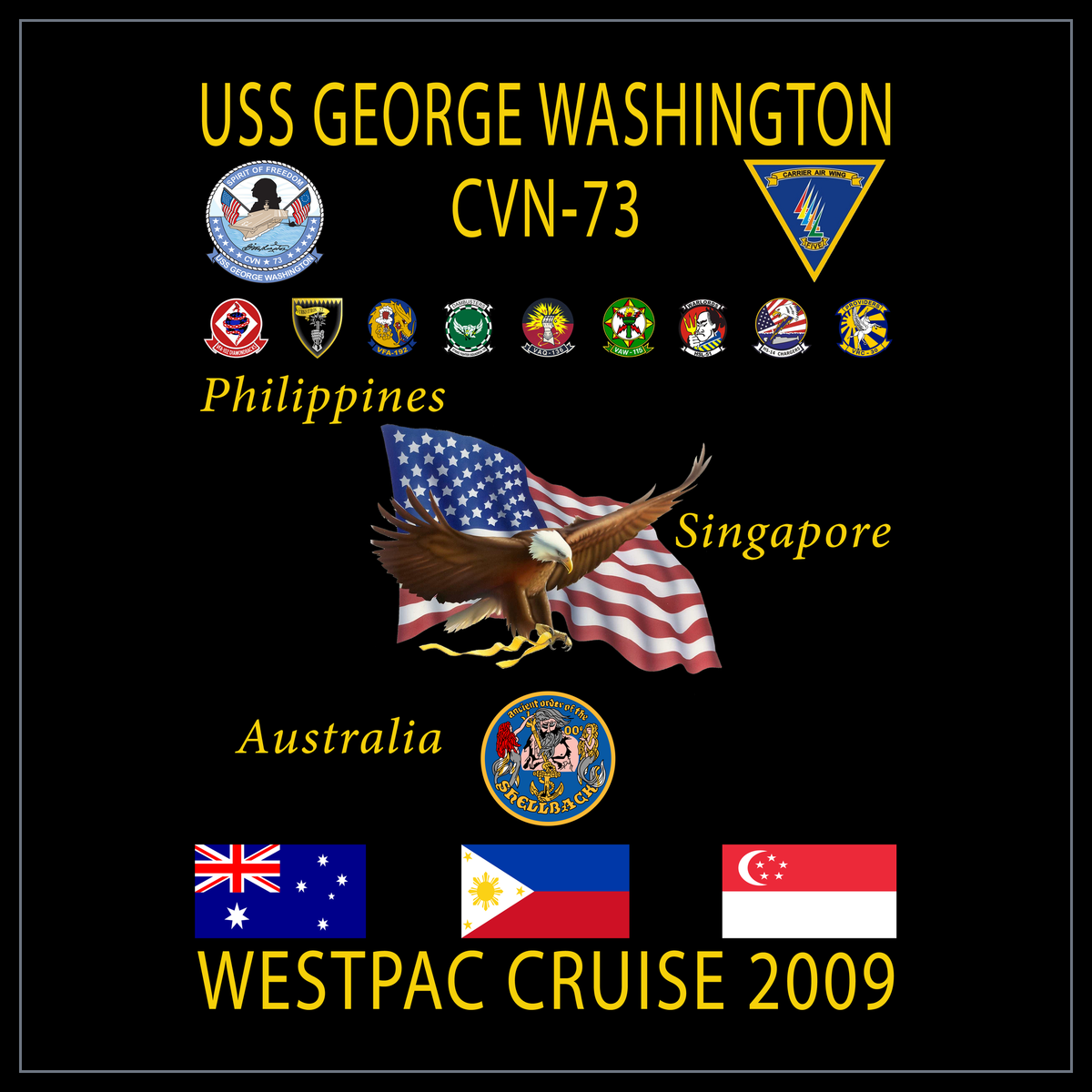 USS George Washington CVN-73 2009 cruise design