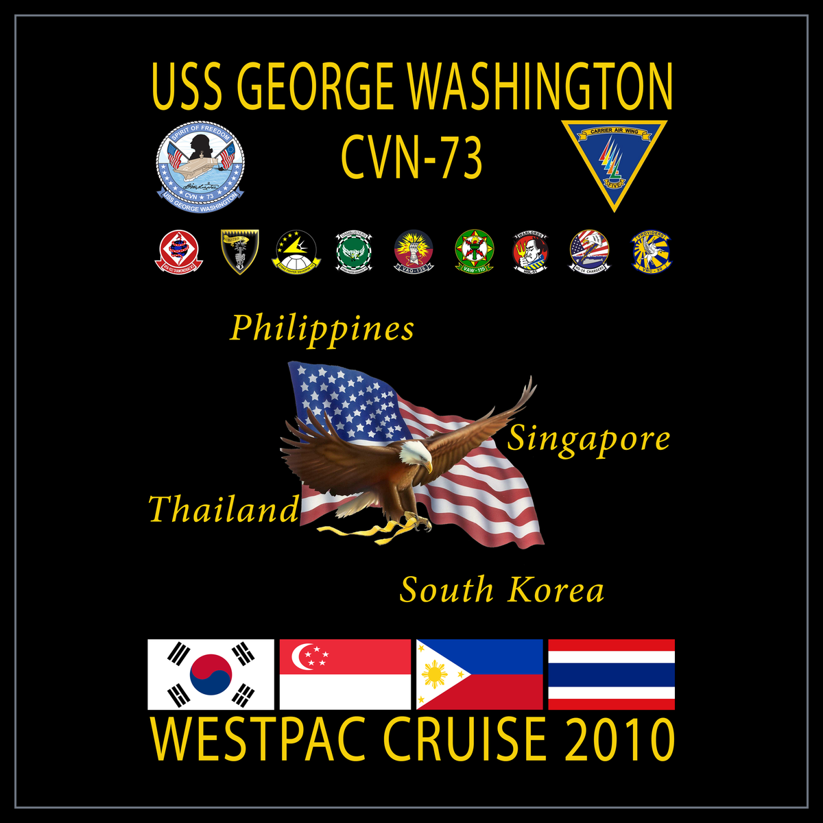 USS George Washington CVN-73 2010 cruise design