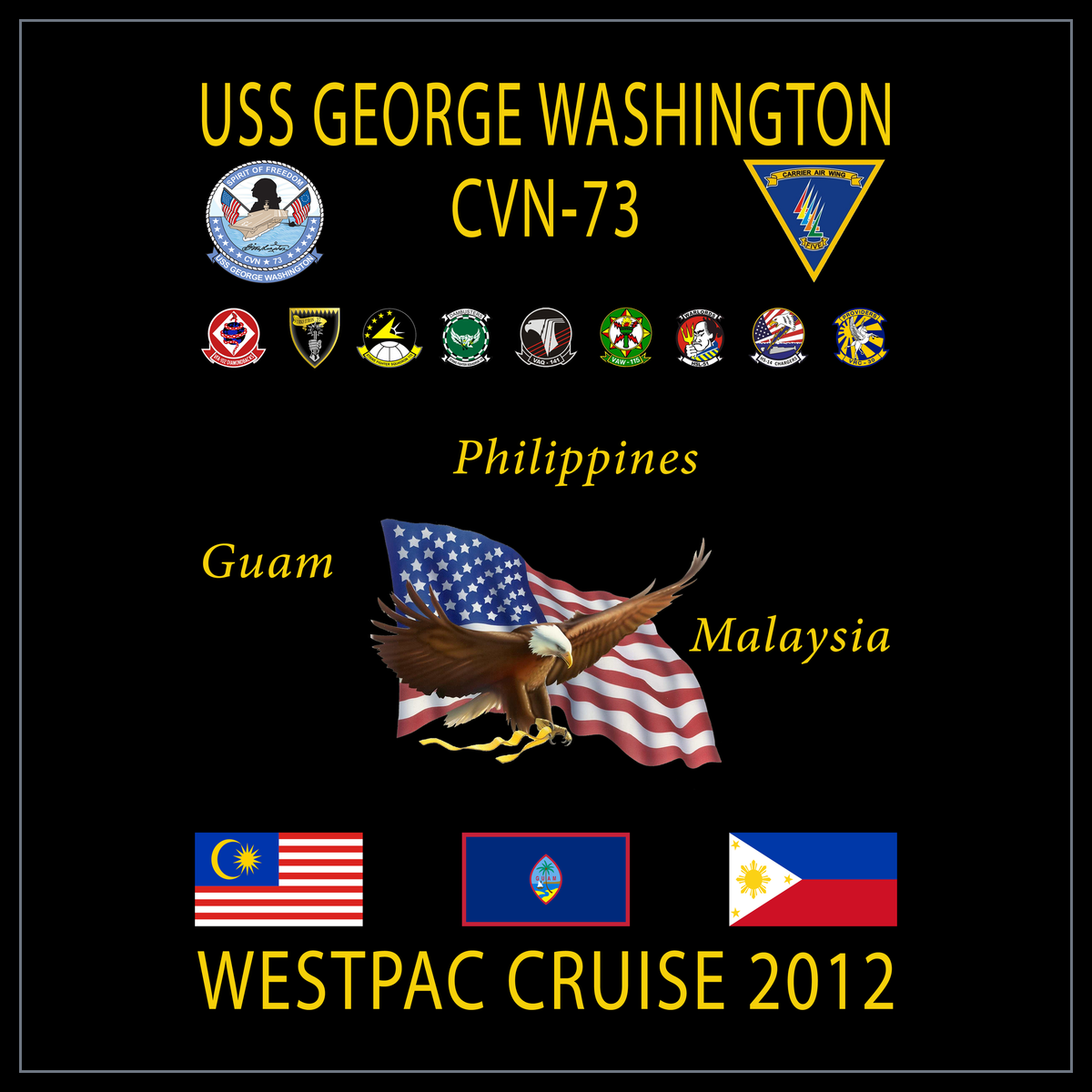 USS George Washington CVN-73 2012 cruise design