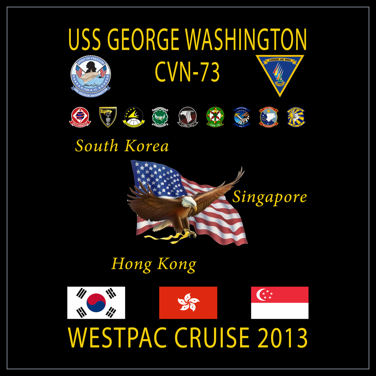 USS George Washington CVN-73 2013 cruise design