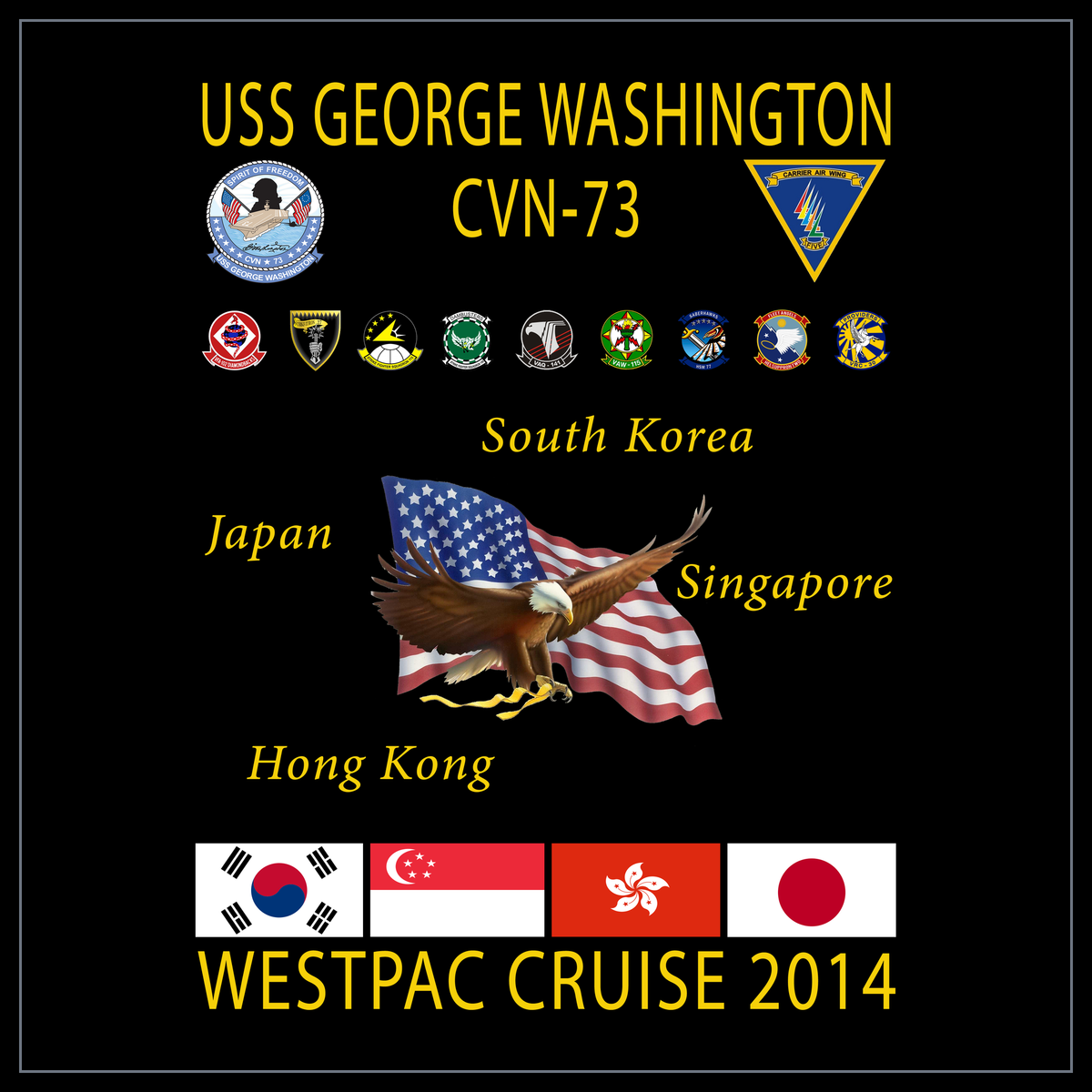 USS George Washington CVN-73 2014 cruise design