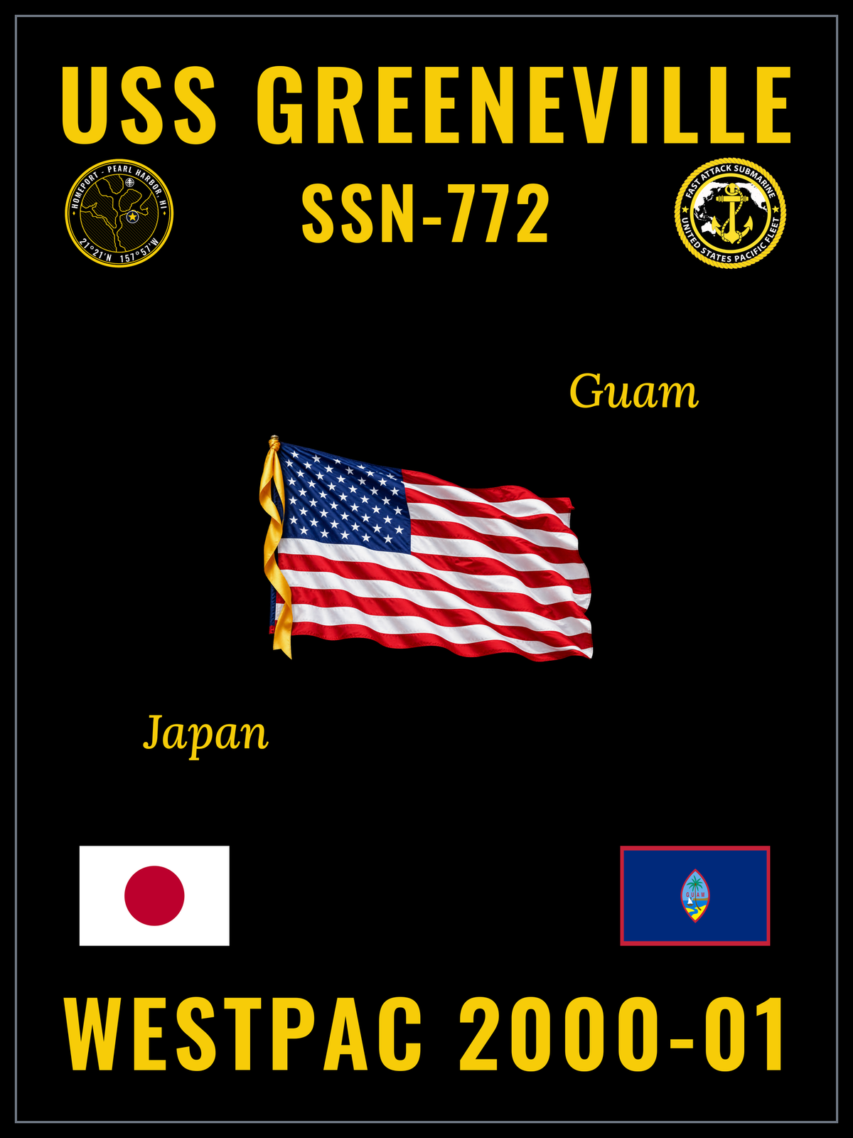 USS Greeneville (SSN-772) 2000-01 cruise design