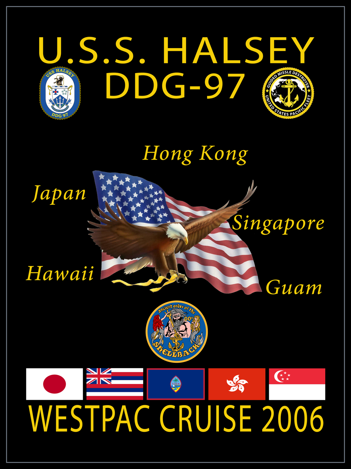 USS Halsey DDG-97 2006 cruise design