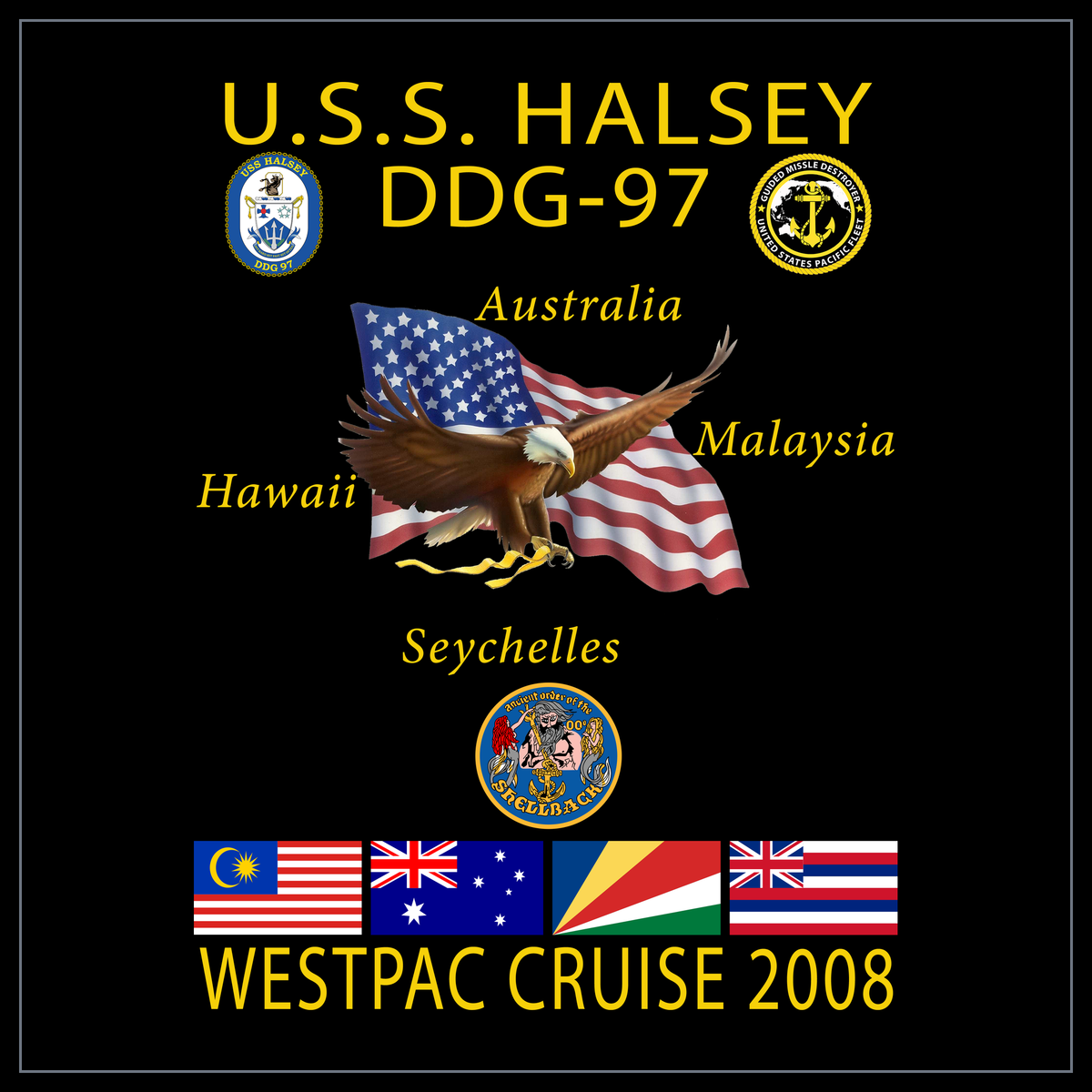 USS Halsey DDG-97 2008 cruise design