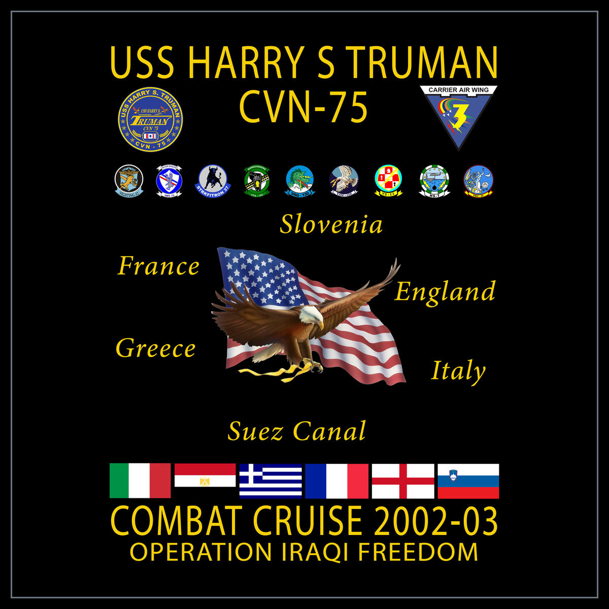 USS Harry S. Truman CVN-75 2002-03 cruise design