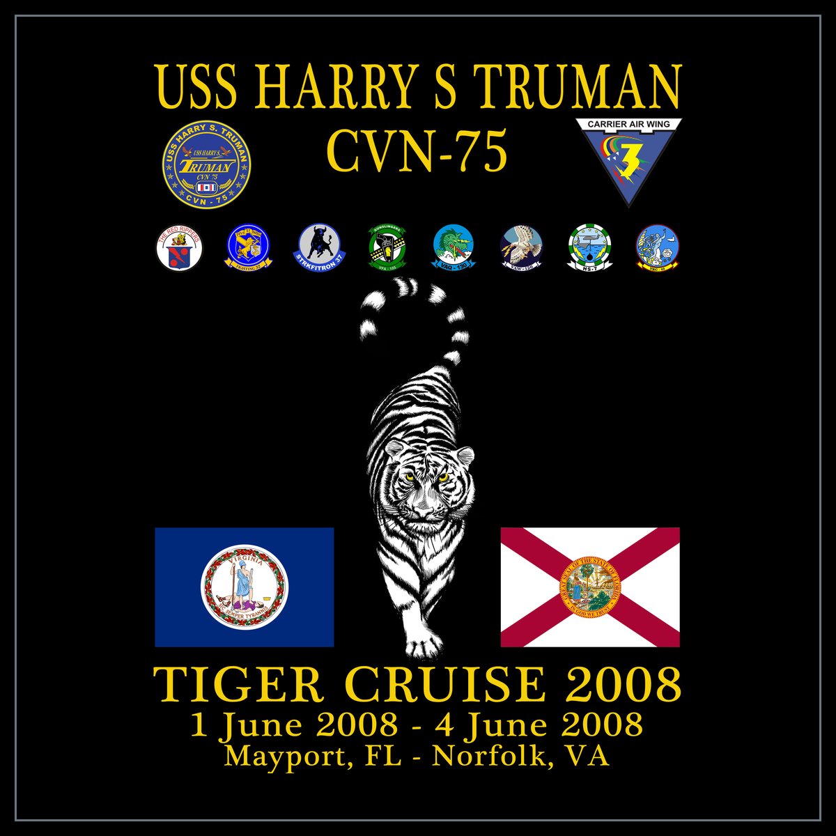USS Harry S. Truman CVN-75 2008 cruise design