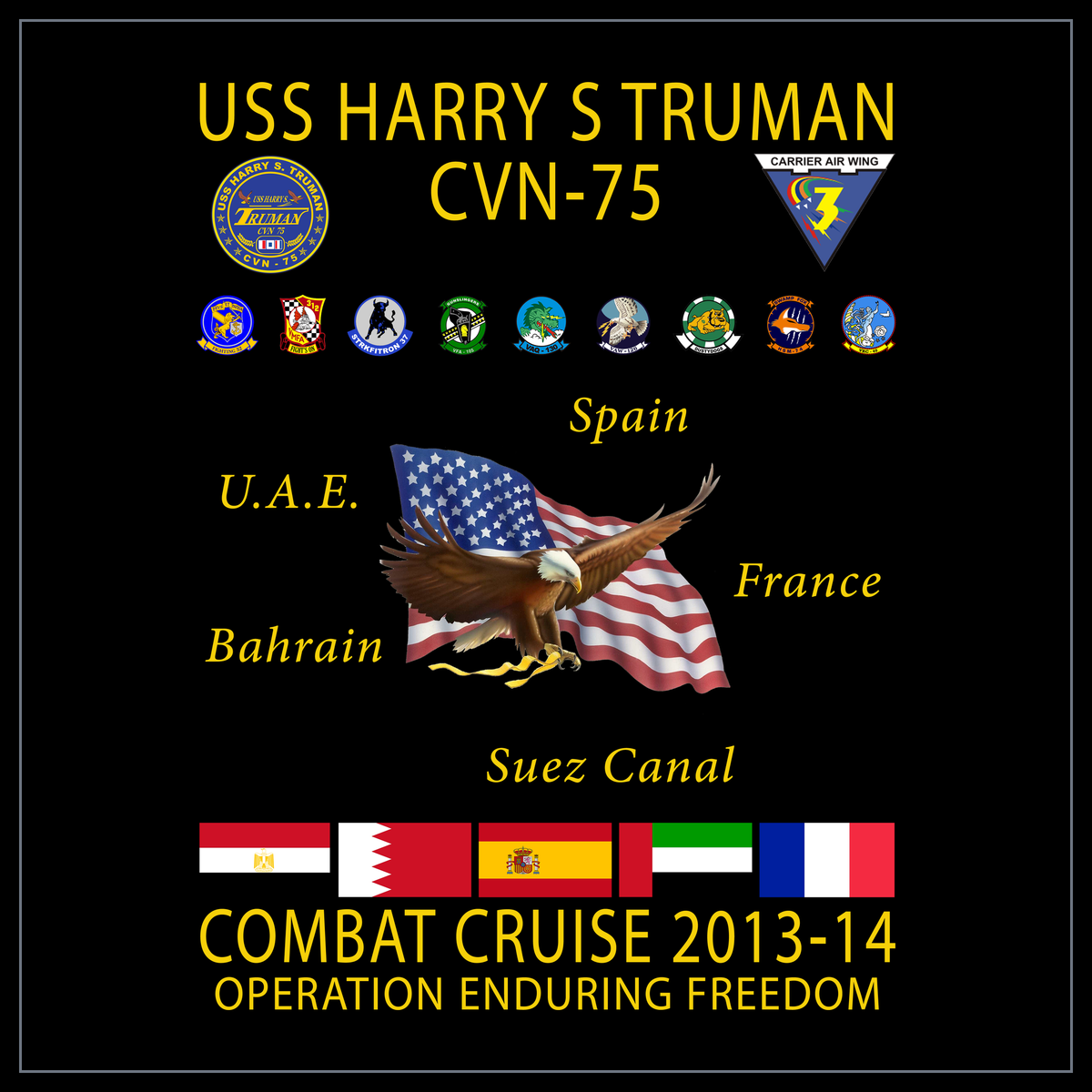 USS Harry S. Truman CVN-75 2013-14 cruise design