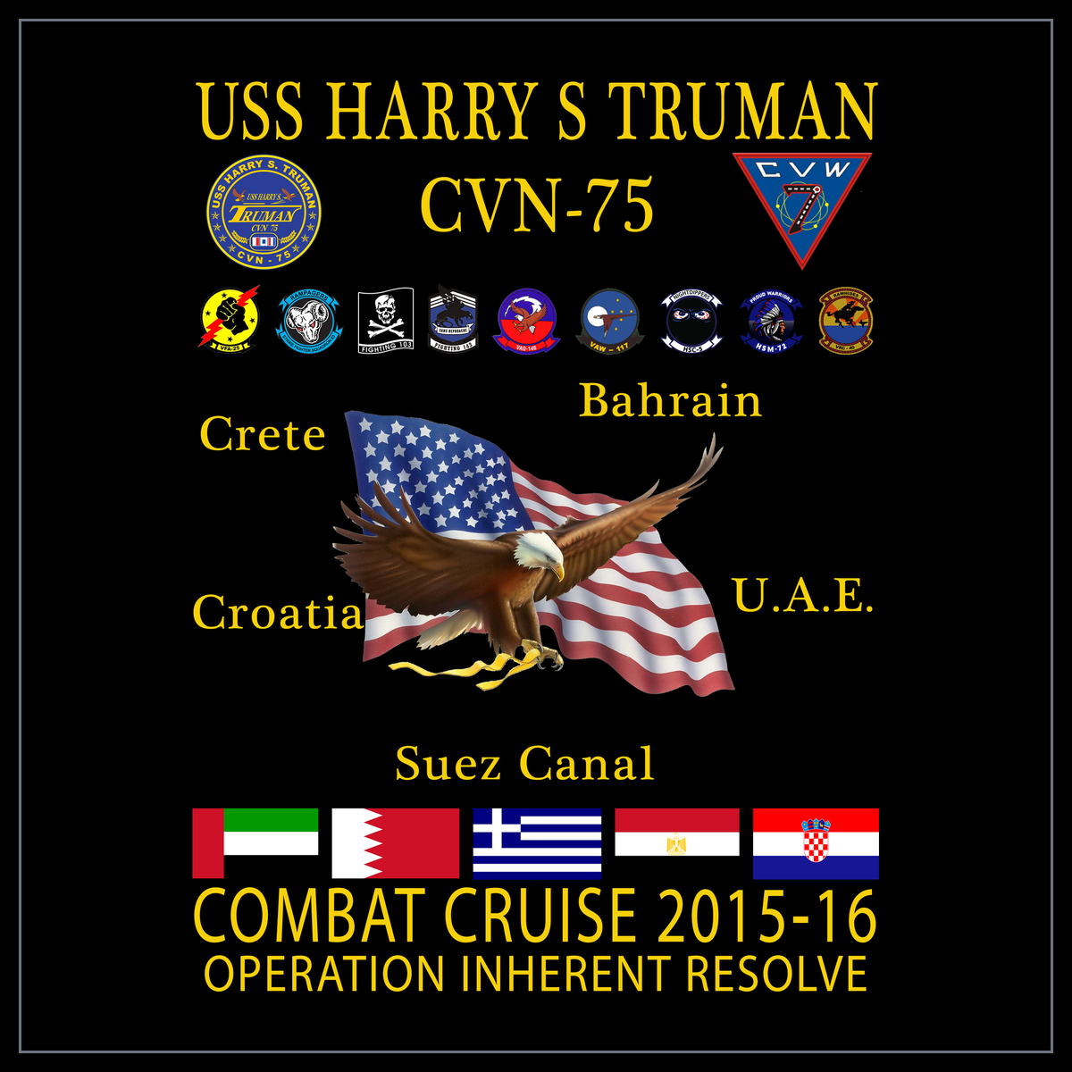USS Harry S. Truman CVN-75 2015-16 cruise design