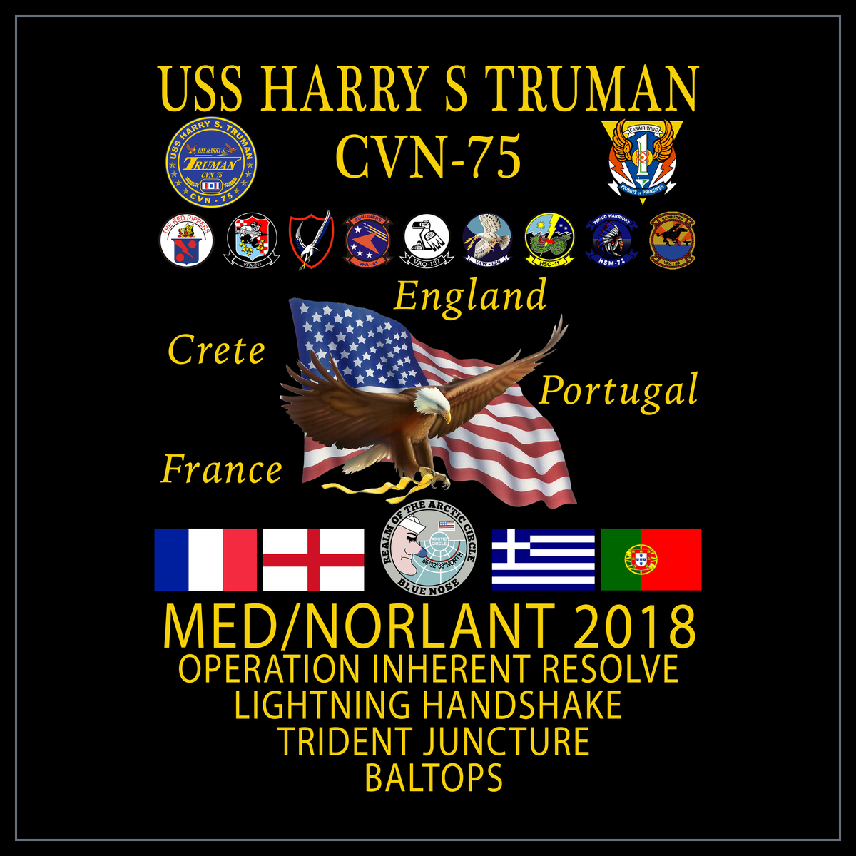 USS Harry S. Truman CVN-75 2018 cruise design