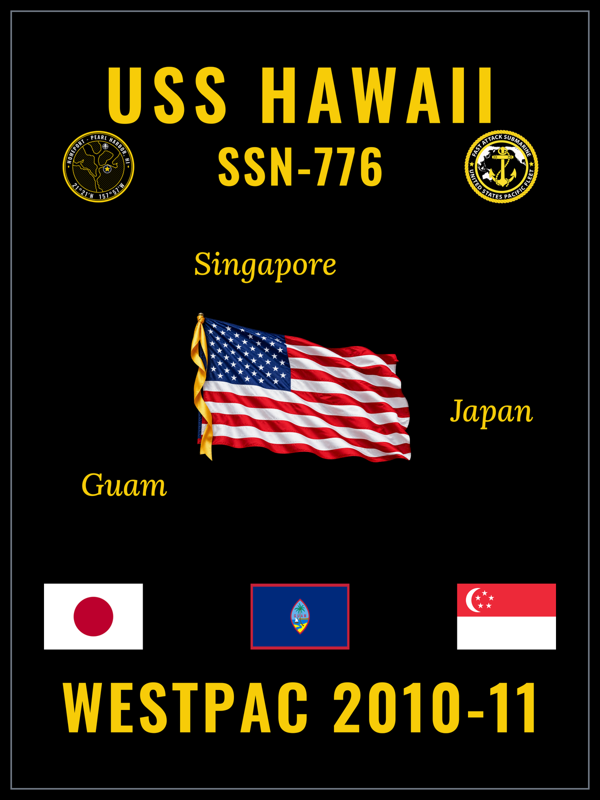 USS Hawaii (SSN-776) 2010-11 cruise design