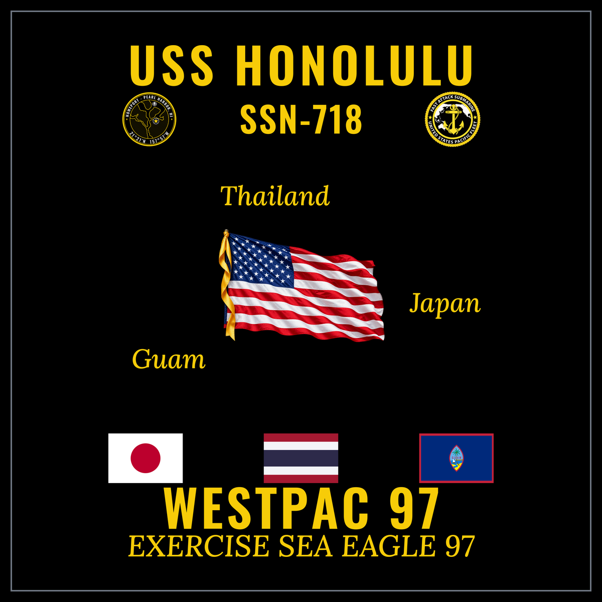 USS Honolulu SSN-718 1997 cruise design