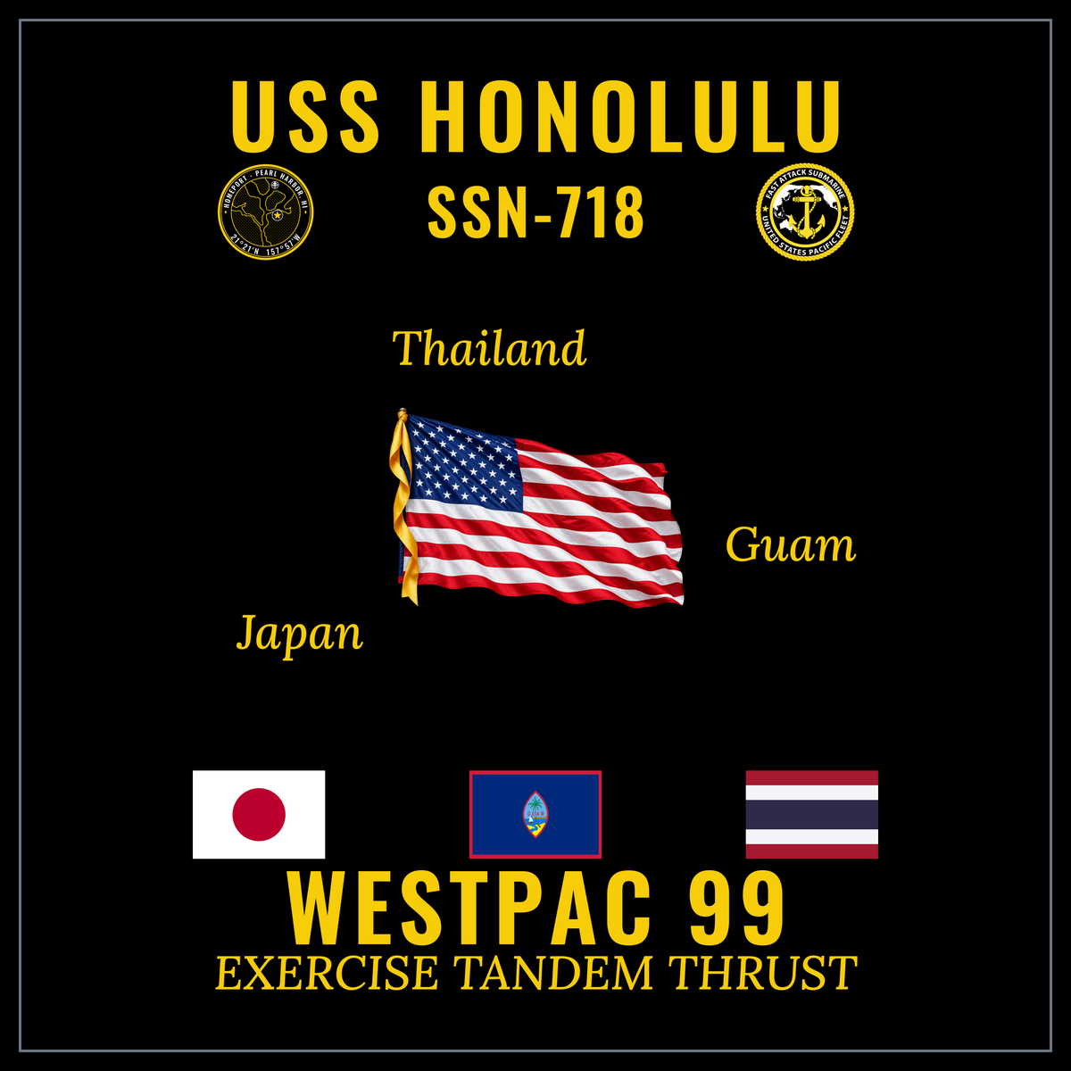 USS Honolulu SSN-718 1999 cruise design