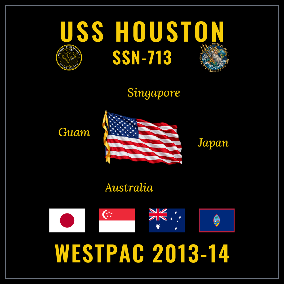 USS Houston (SSN-713) 2013-14 cruise design