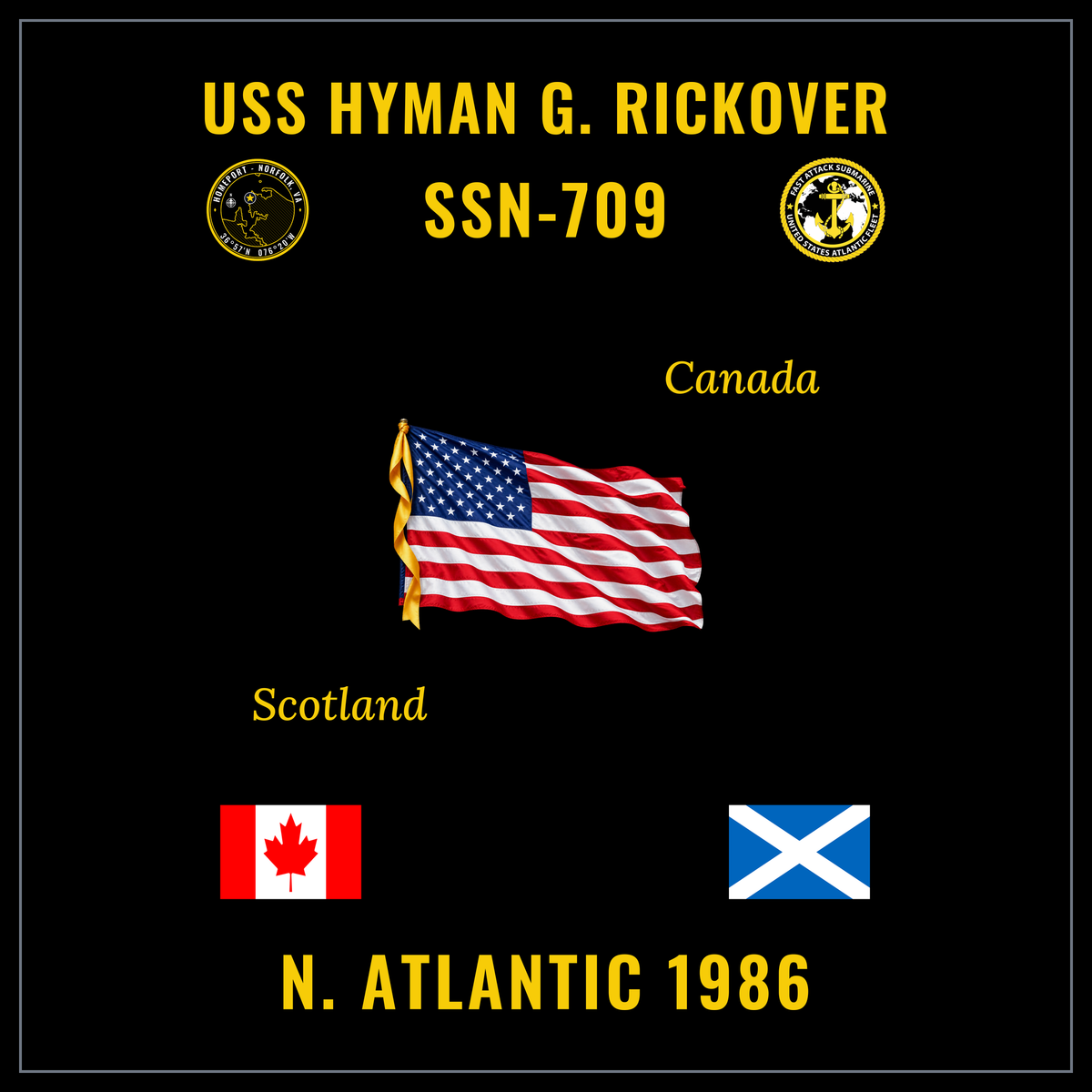 USS Hyman G. Rickover (SSN-709) 1986 cruise design
