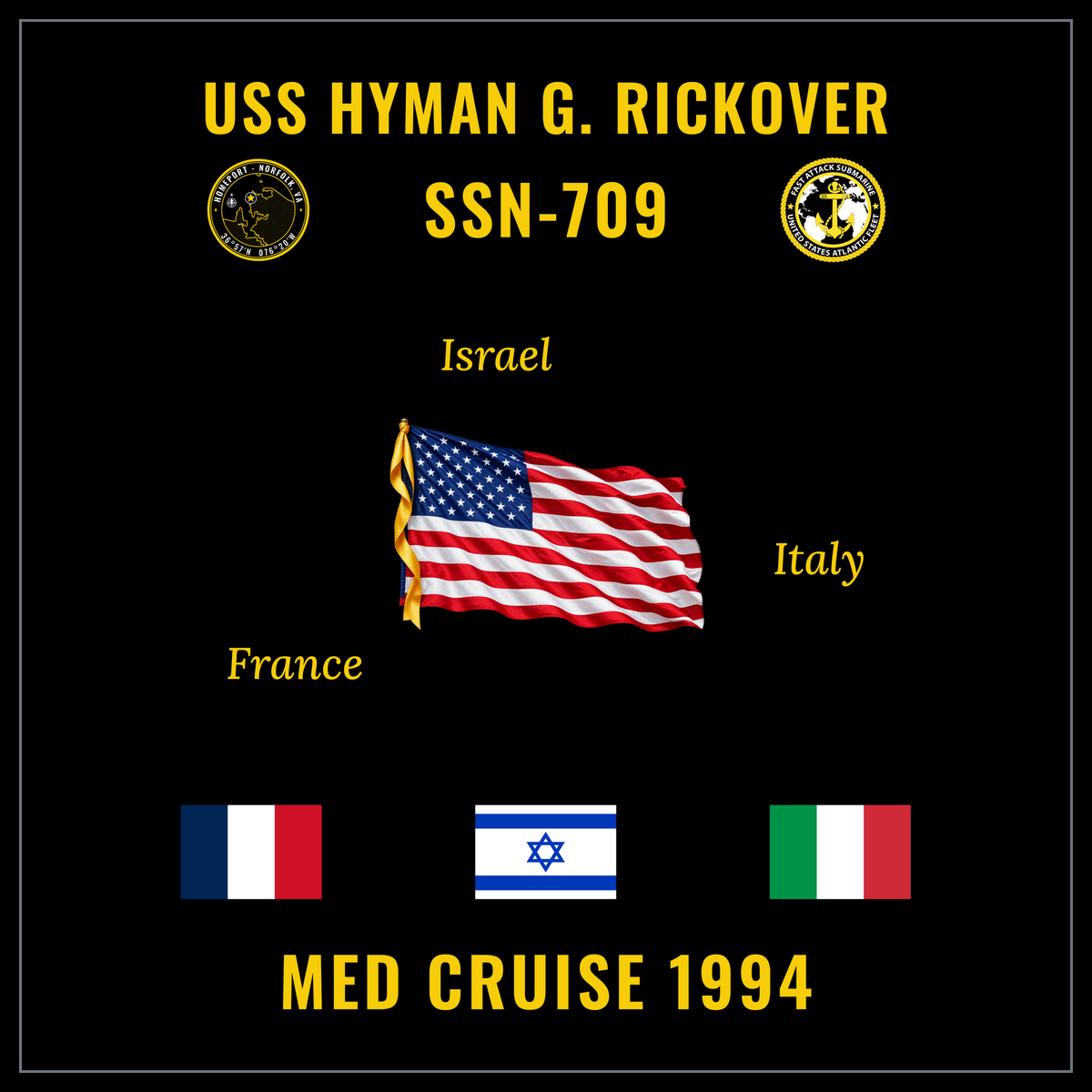 USS Hyman G. Rickover (SSN-709) 1994 cruise design