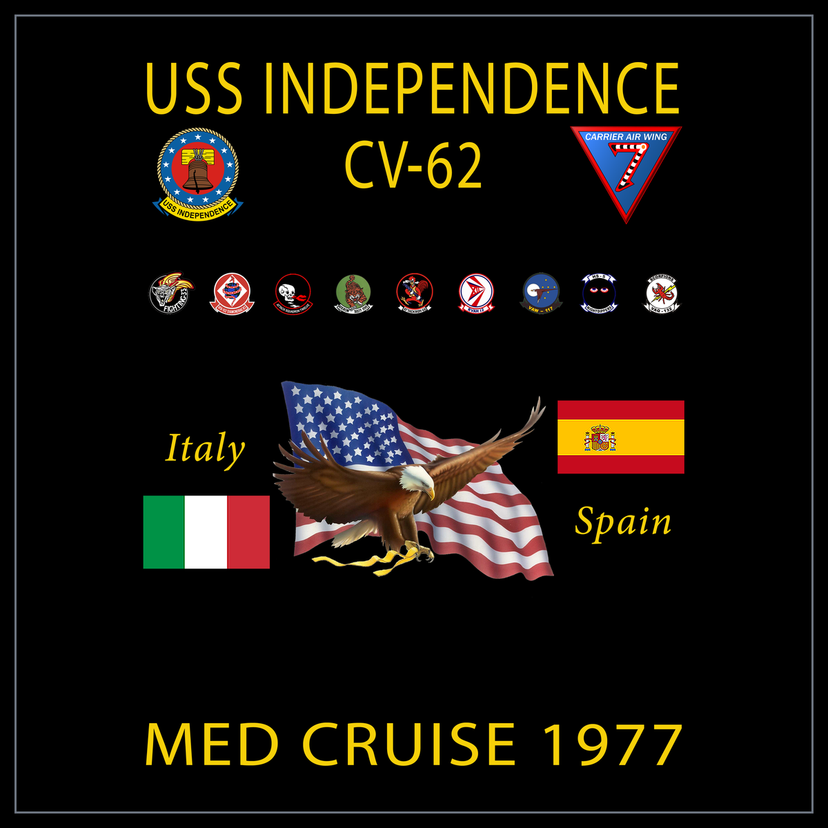 USS Independence CV-62 1977 cruise design