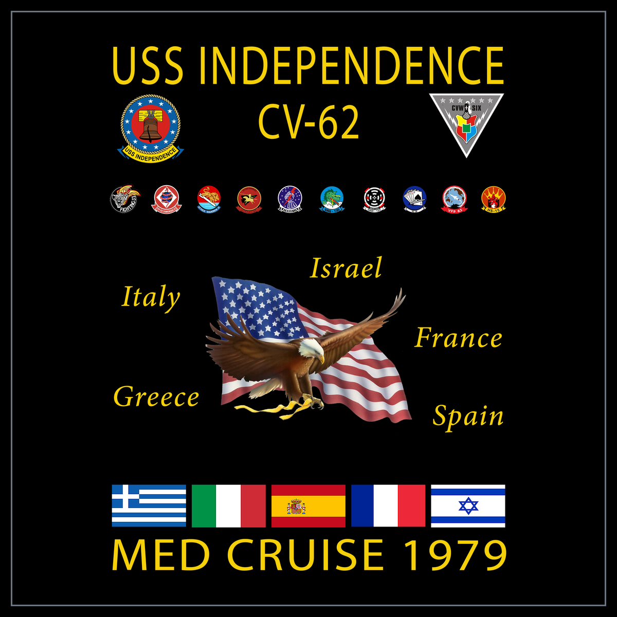 USS Independence CV-62 1979 cruise design