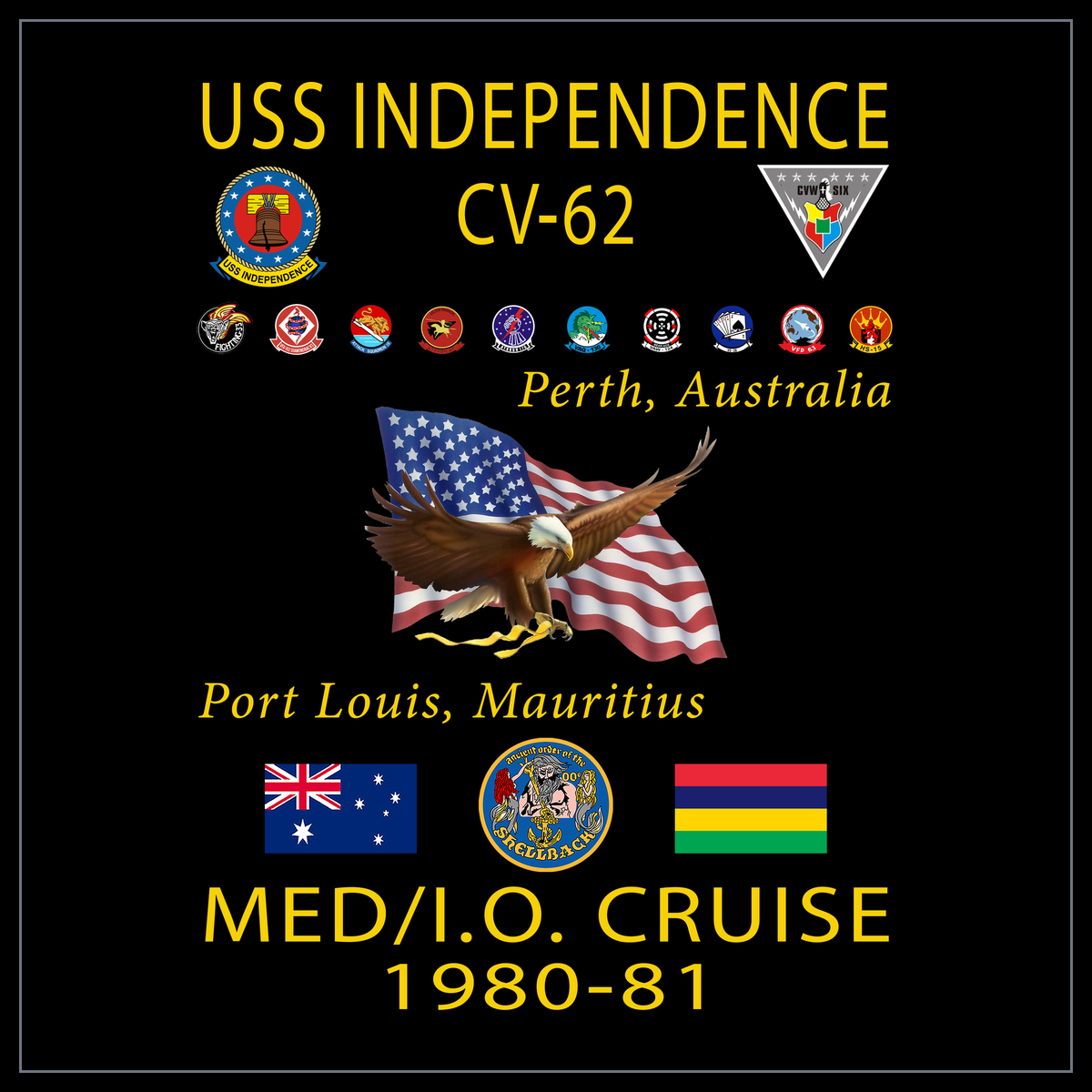 USS Independence CV-62 1980-81 cruise design