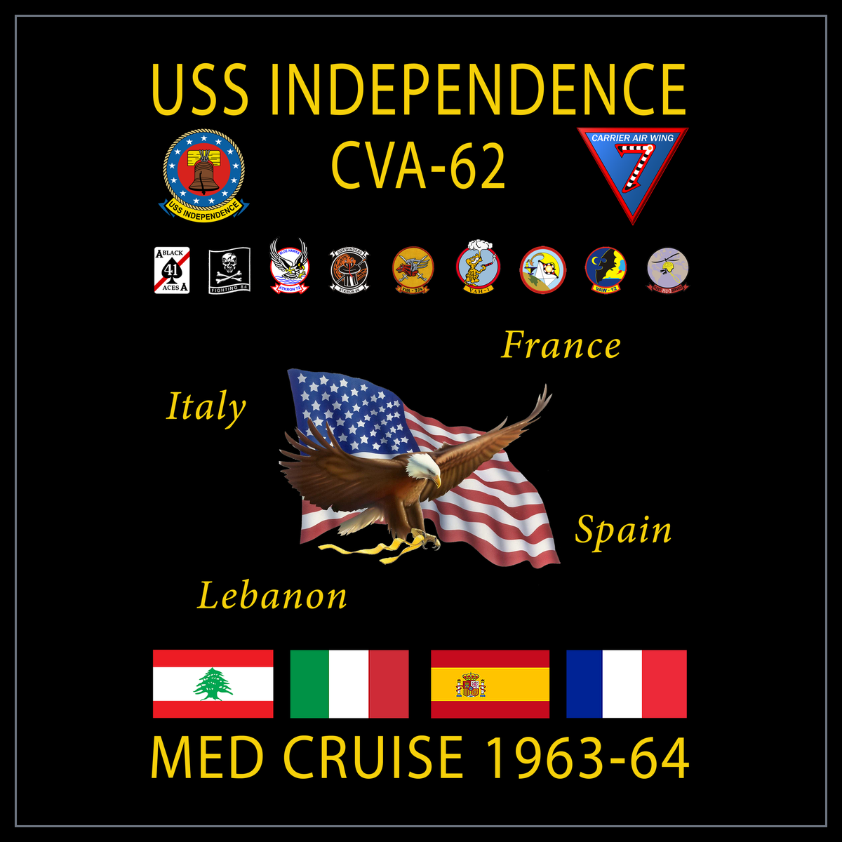 USS Independence CVA-62 1963-64 cruise design