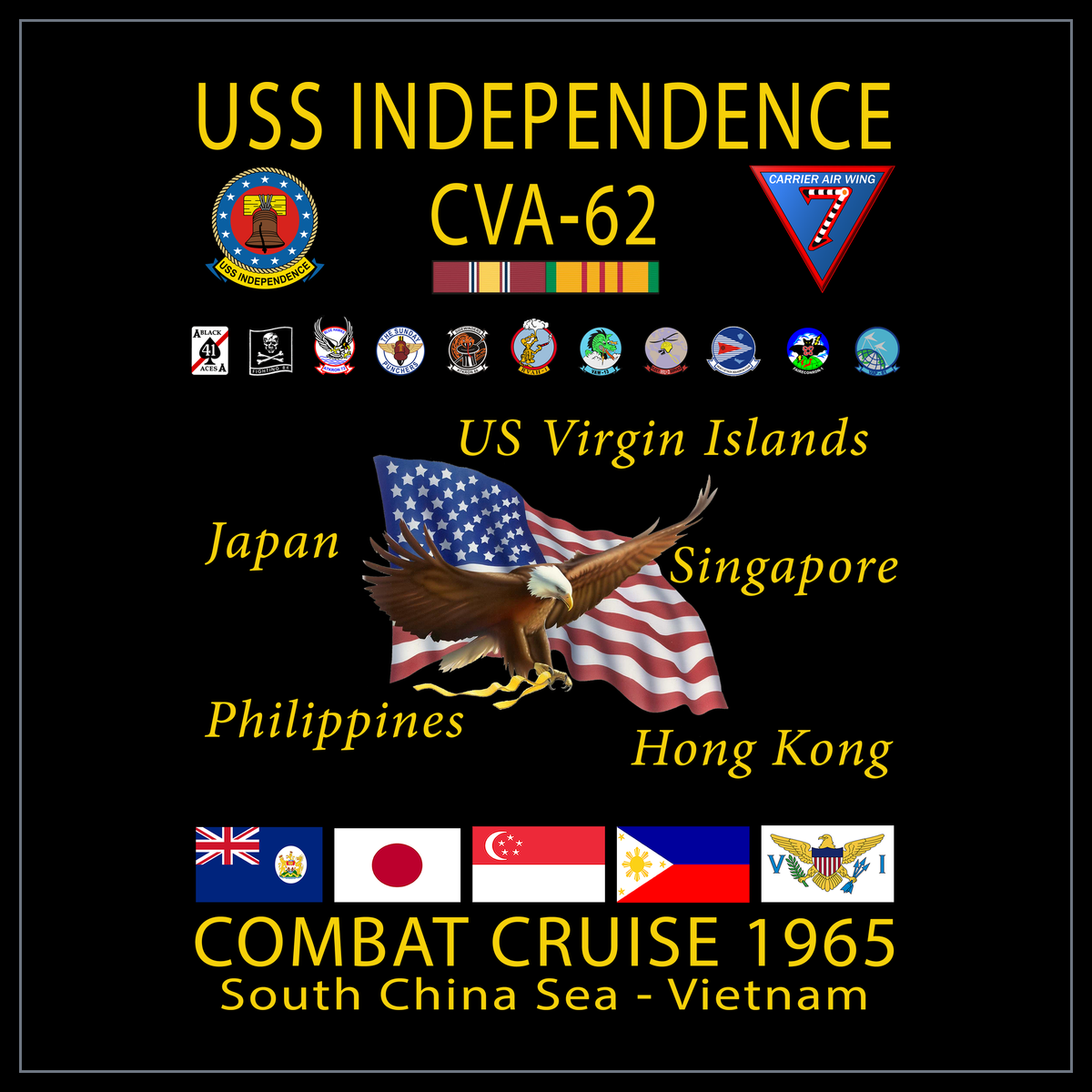 USS Independence CVA-62 1965 cruise design