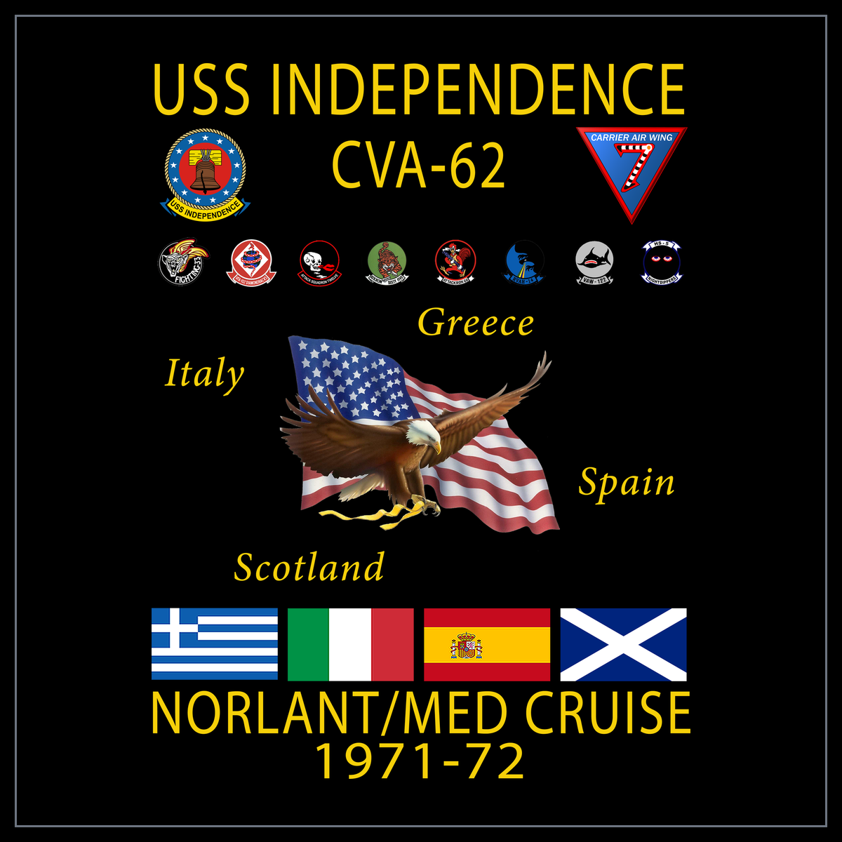 USS Independence CVA-62 1971-72 cruise design