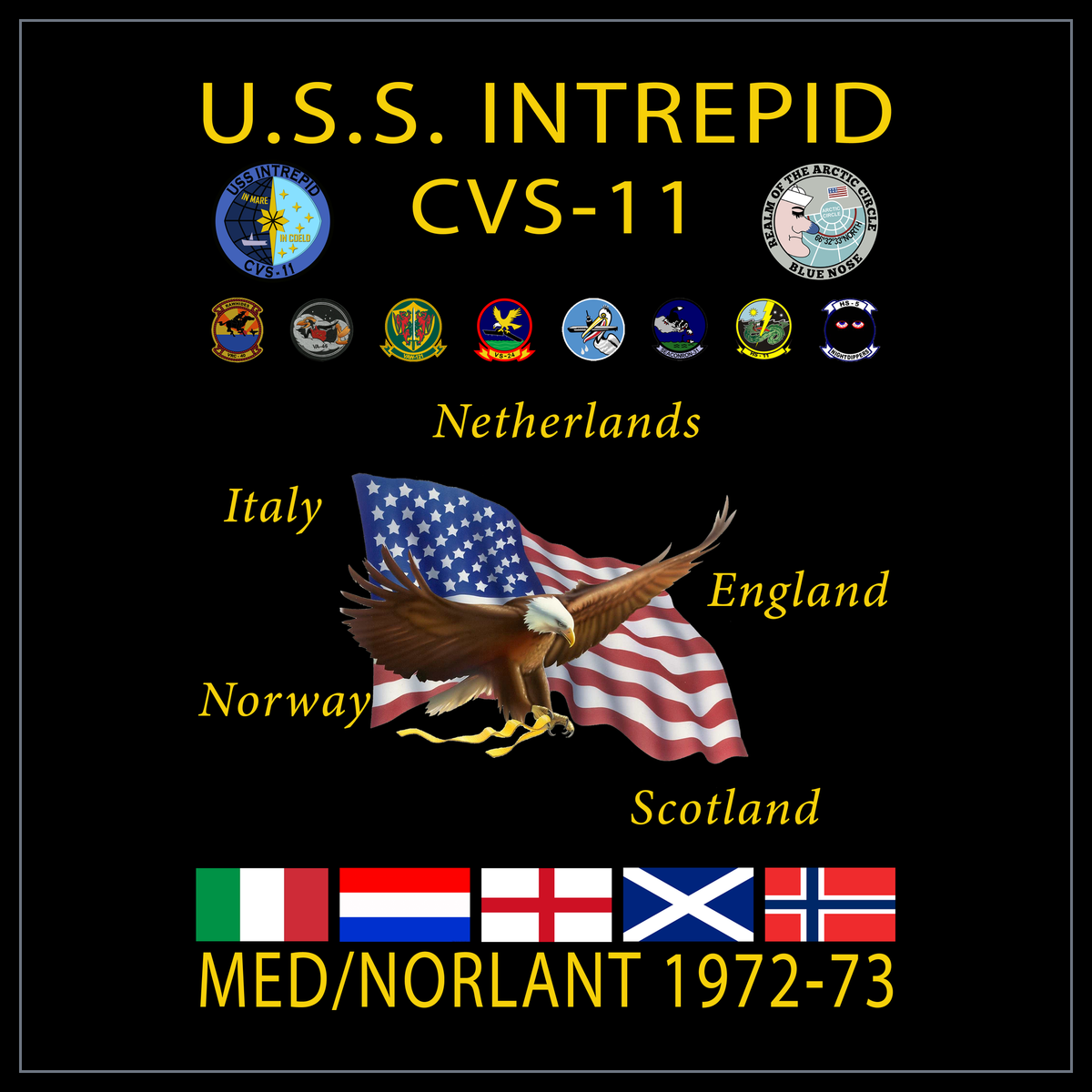USS Intrepid CVS-11 1972-73 cruise design