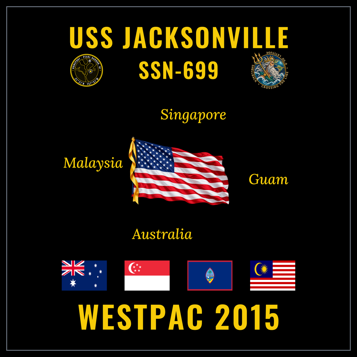 USS Jacksonville (SSN-699) 2015 cruise design