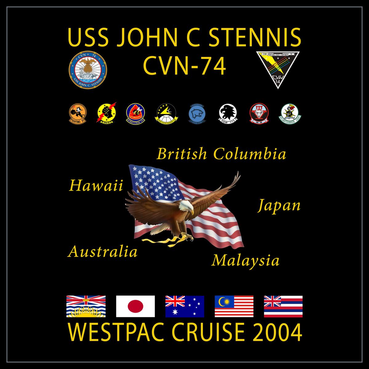 USS John C. Stennis CVN-74 2004 cruise design