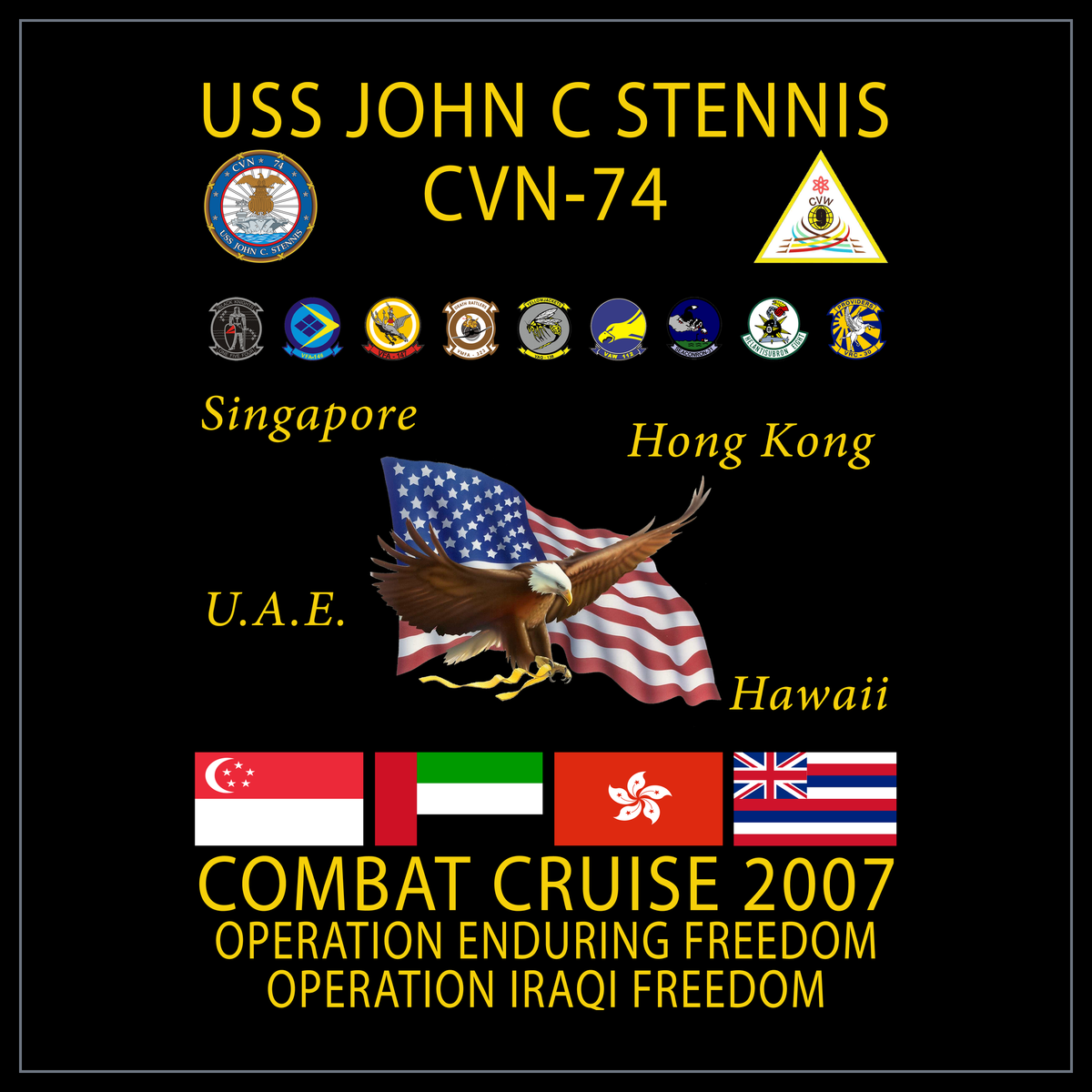 USS John C. Stennis CVN-74 2007 cruise design