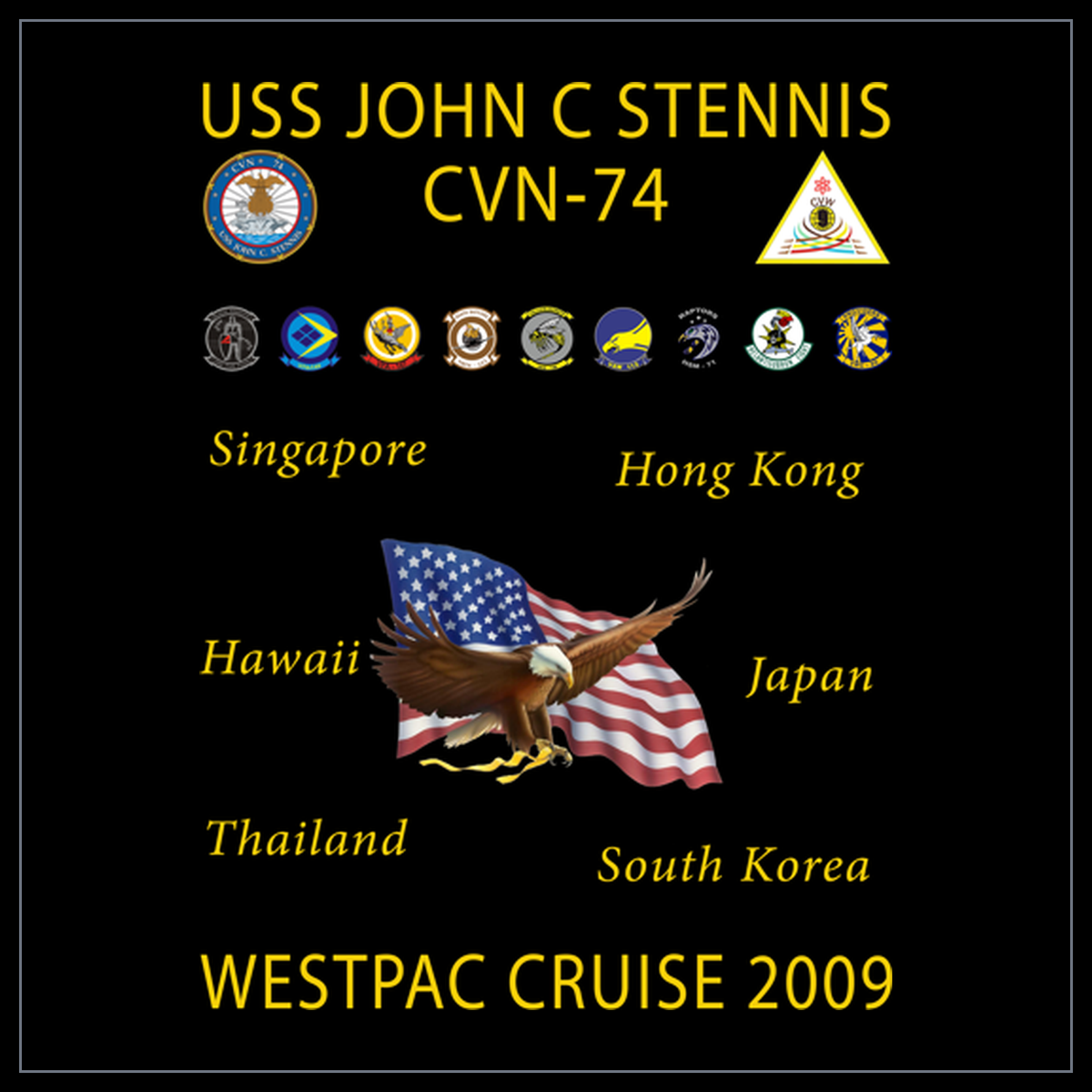 USS John C. Stennis CVN-74 2009 cruise design