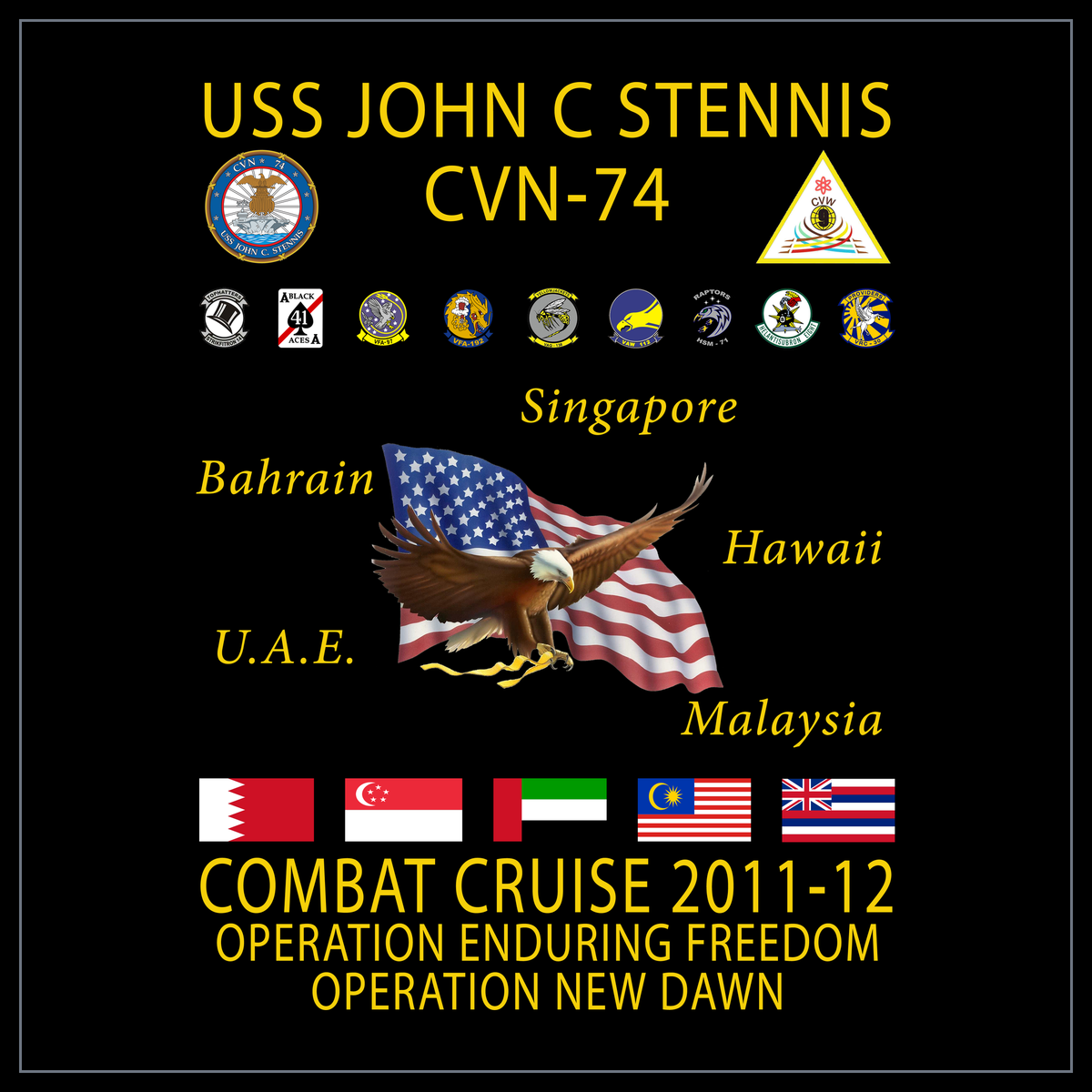 USS John C. Stennis CVN-74 2011 cruise design
