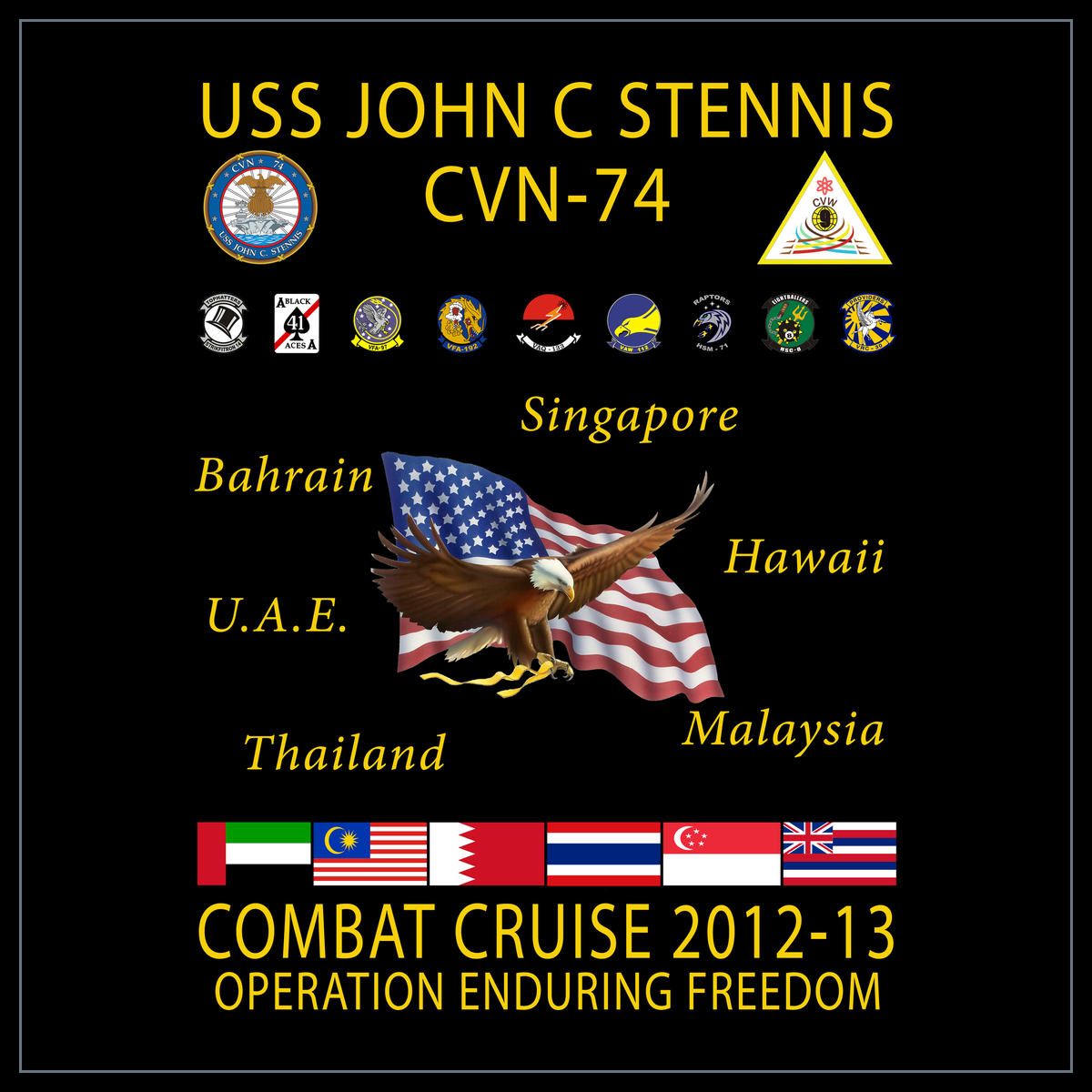 USS John C. Stennis CVN-74 2012-13 cruise design