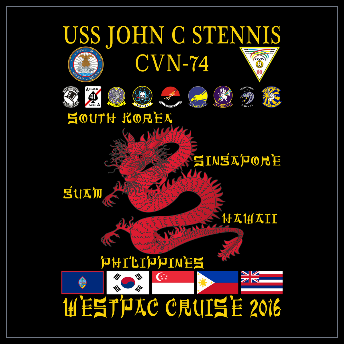 USS John C. Stennis CVN-74 2016 cruise design