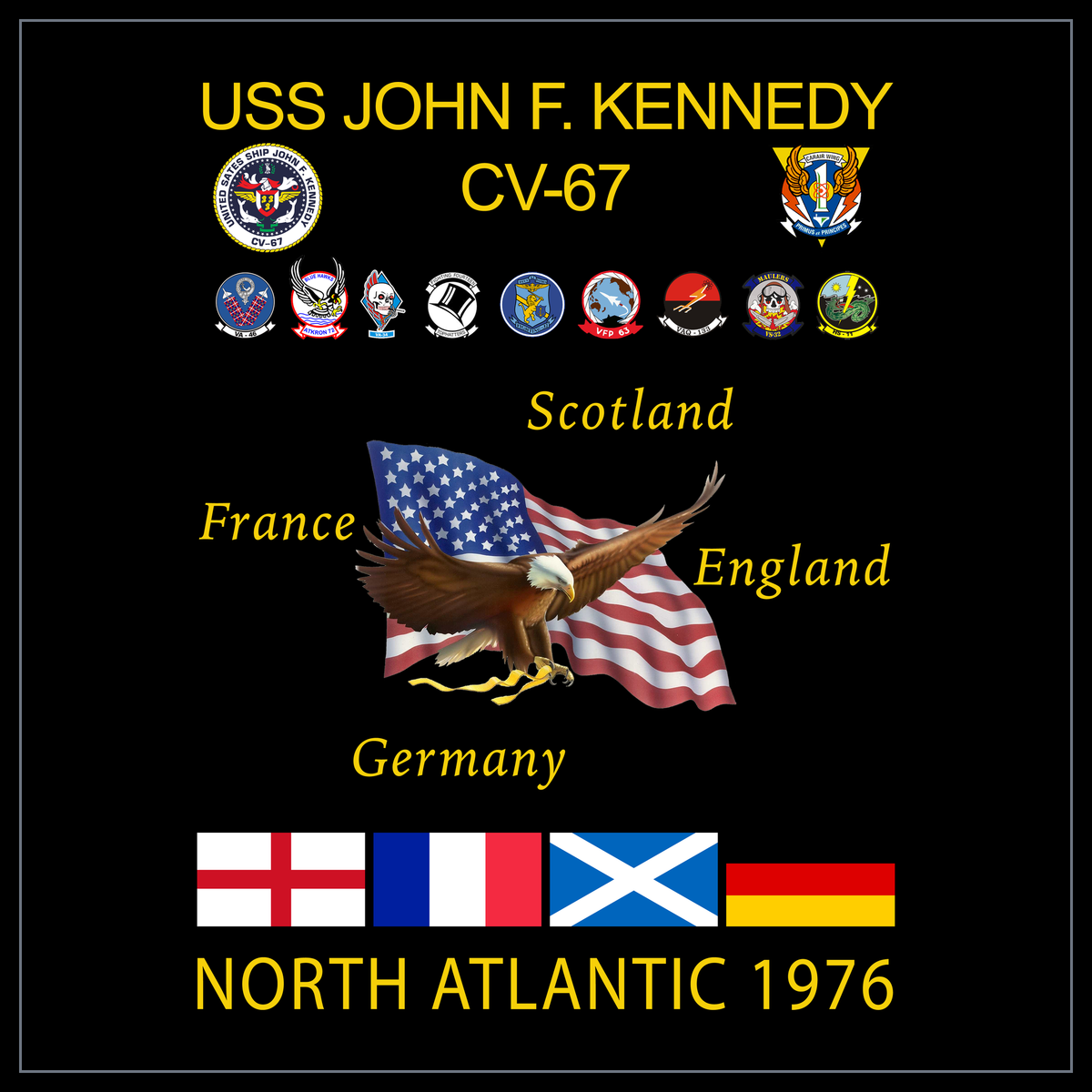 USS John F. Kennedy CV-67 1976 cruise design