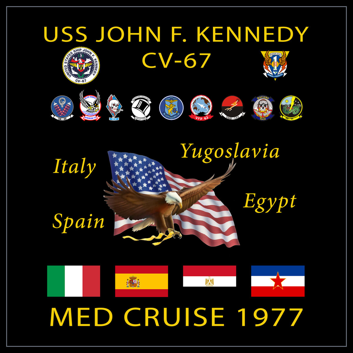 USS John F. Kennedy CV-67 1977 cruise design