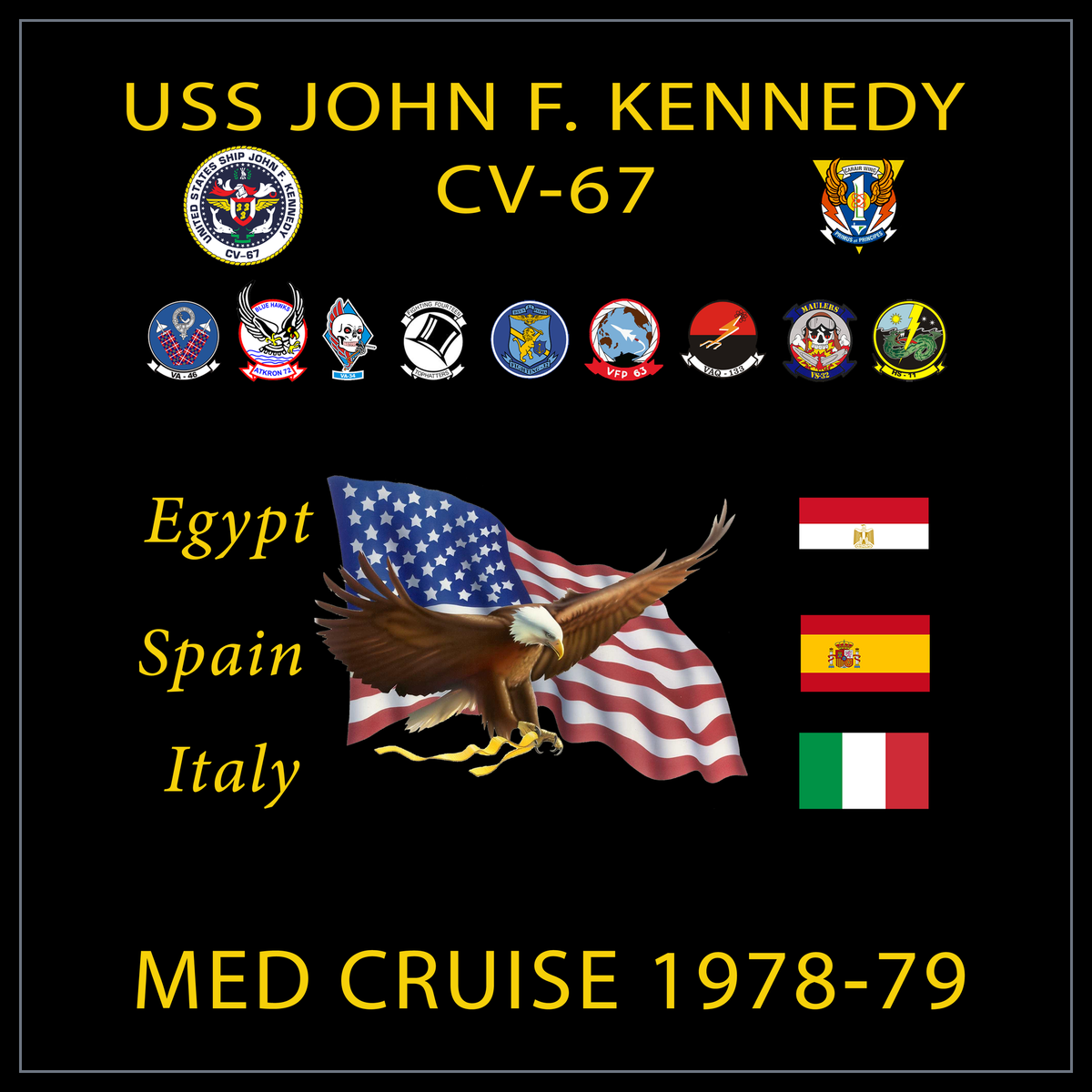 USS John F. Kennedy CV-67 1978-79 cruise design