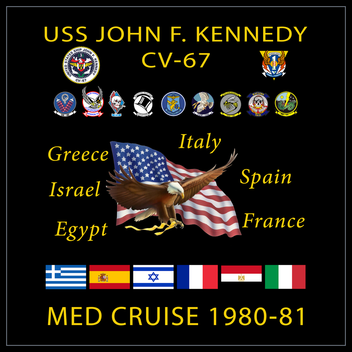 USS John F. Kennedy CV-67 1980-81 cruise design