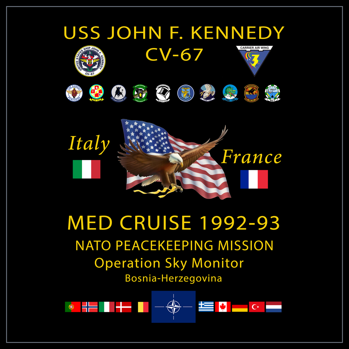 USS John F. Kennedy CV-67 1992-93 cruise design
