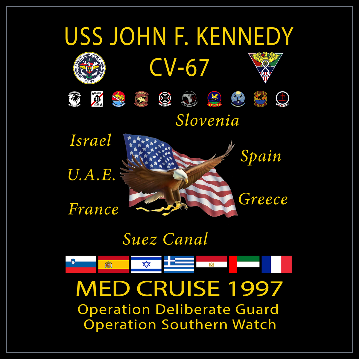 USS John F. Kennedy CV-67 1997 cruise design