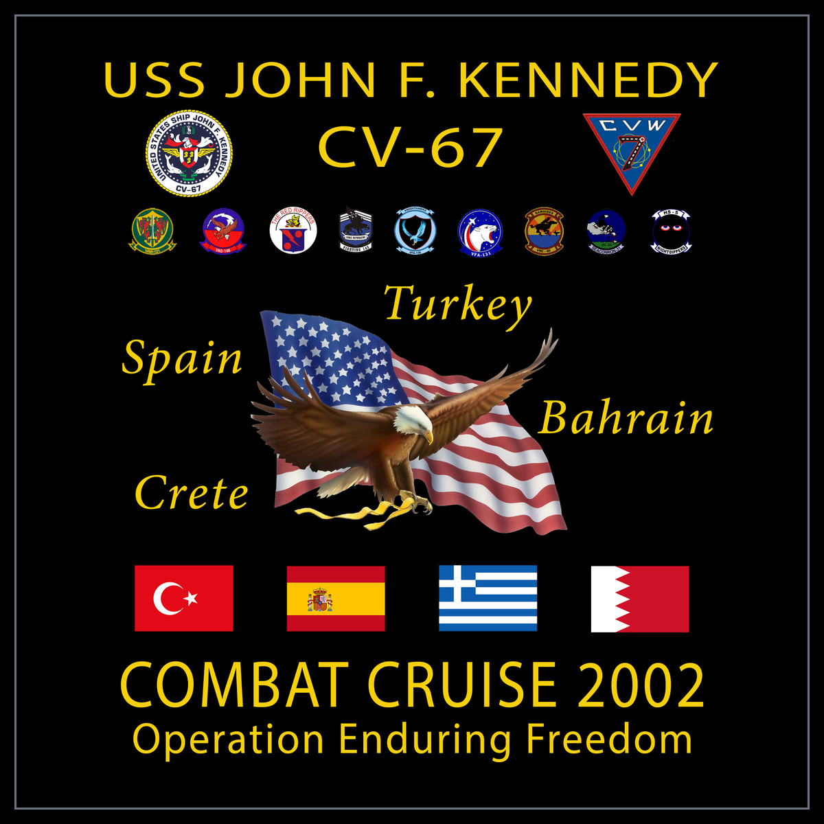 USS John F. Kennedy CV-67 2002 cruise design