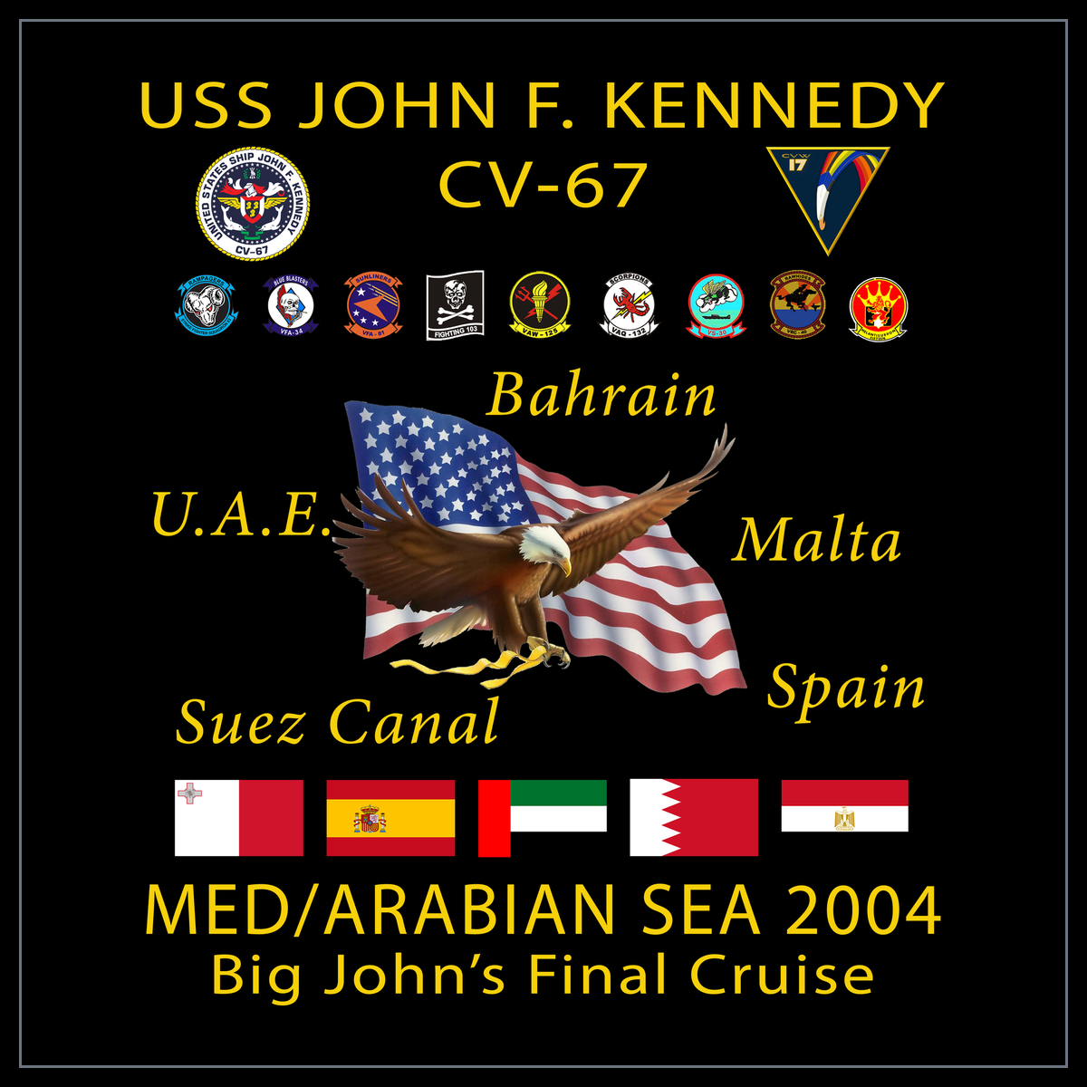 USS John F. Kennedy CV-67 2004 cruise design