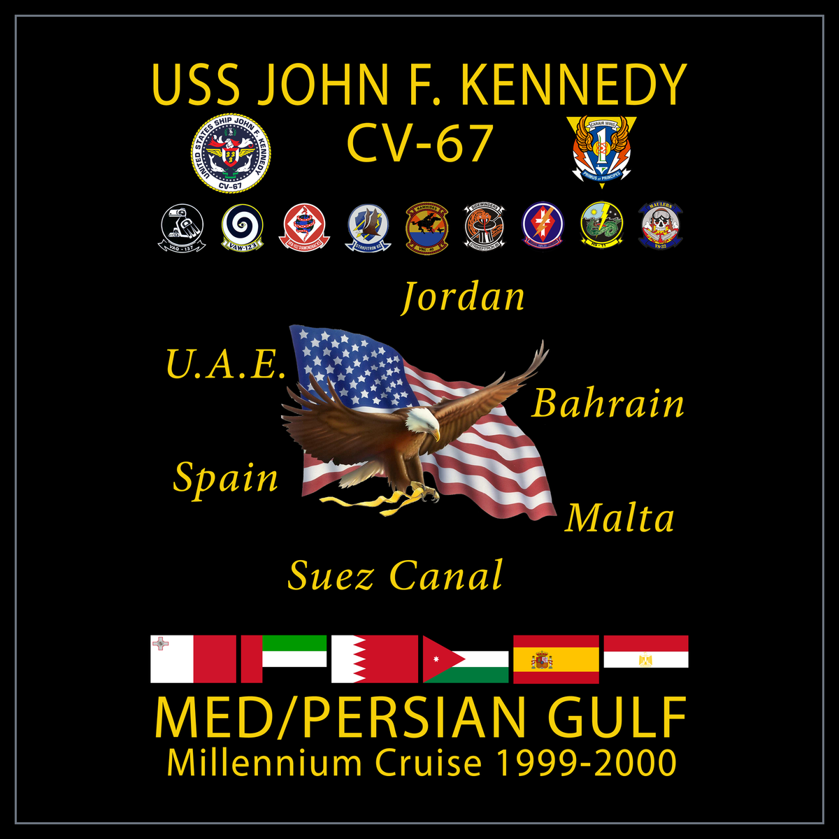 USS John F. Kennedy CV-67 Millennium Cruise design