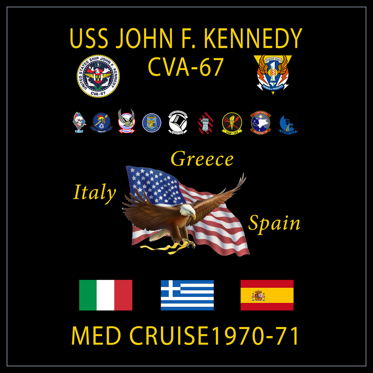 USS John F. Kennedy CVA-67 1970-71 cruise design