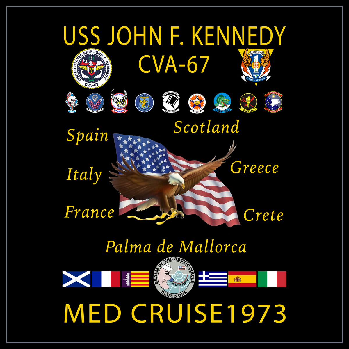 USS John F. Kennedy CVA-67 1973 cruise design
