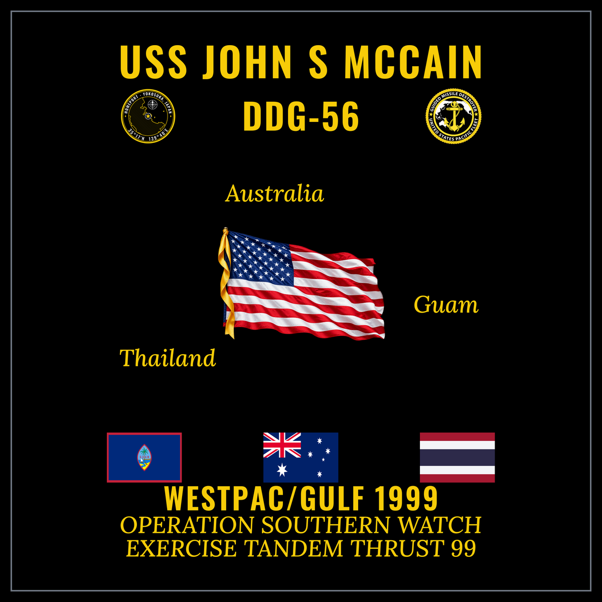 USS John S McCain (DDG-56) 1999 WestPac/Gulf cruise design