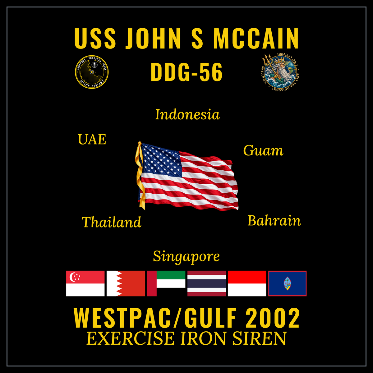 USS John S McCain (DDG-56) 2002 WestPac/Gulf cruise design